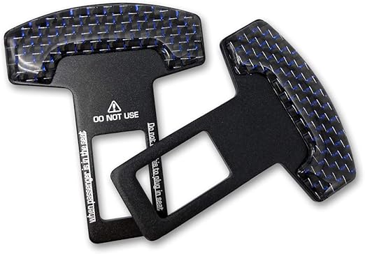 Universal Carbon Fiber Seat Belt Alarm Stopper (2 Pcs)